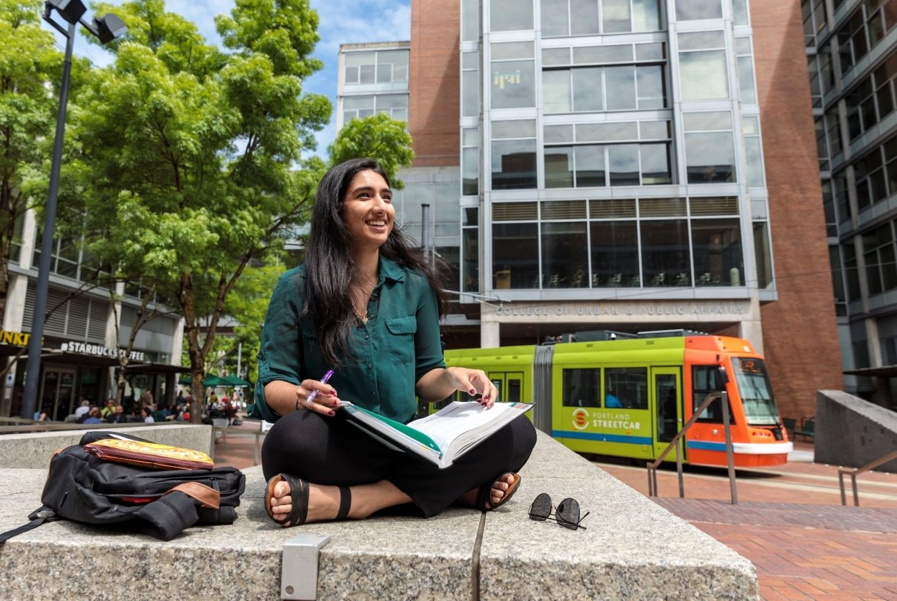 students working in art class