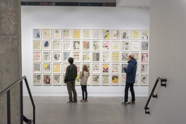 students walking down street